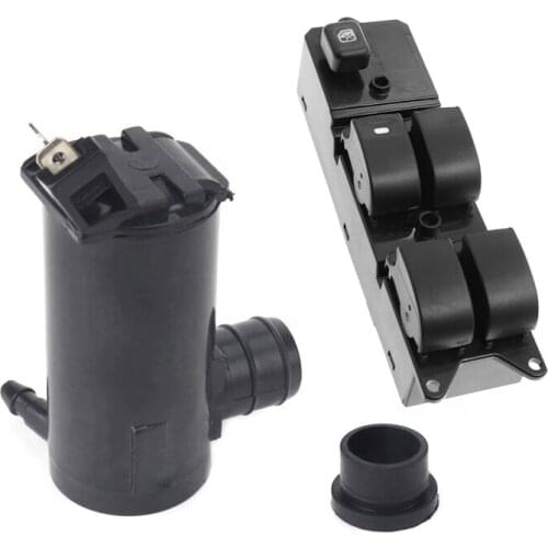 1 Pcs Car Window Driver Side Main Switch LHD & 1 Pcs Windshield Washer Pump New