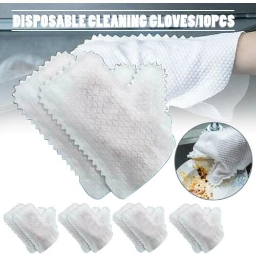 10Pcs Dust Cleaning Gloves For Window Slot Glass Kitchen Utensils Floor Cleaning Fish Scale Cleaning Duster Gloves
