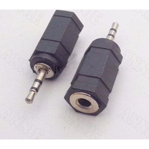 100pcs/lot Headphone Connector Adapter 2.5 Dual Channel Turn To 3.5 Hole Small Convert To Big
