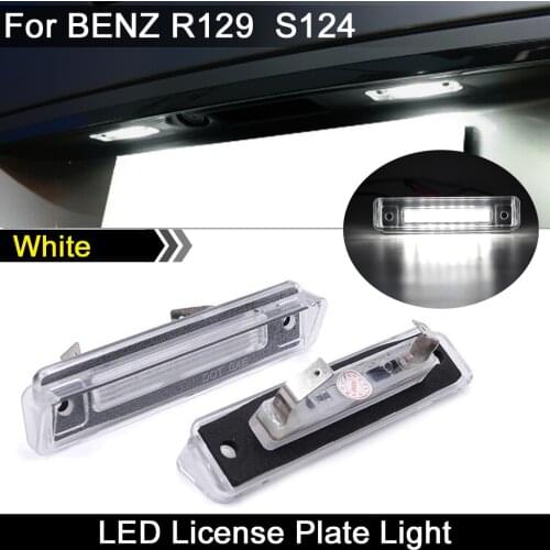 For BENZ SL R129 1989-2001 E-Class T-Modell/Kombi S124 1985-1996 Car Rear white LED license plate light number plate lamp