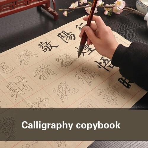 40 Sheets Basic Strokes Copybook Medium Regular Secript Calligraphy Half Ripe Rice Paper Soft Brush Pen Practice Copybook