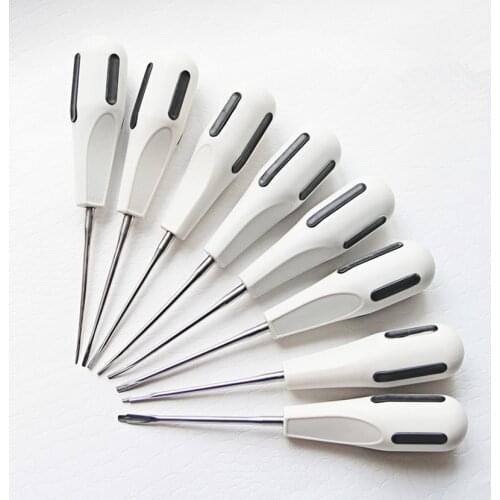 8Pcs Stainless Steel Dental Luxating Lift Elevator Curved Root Elevator Dentistry Dentist Instrument Teeth Whitening Equipments