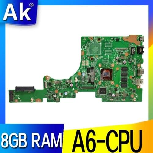 Akmey E402BA with A6-CPU 8GB RAM mainboard For ASUS VivoBook E402 E402B E402BA E402BP Laotop Mainboard E402BA Motherboard test