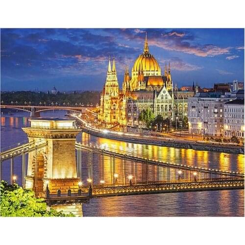 New 5d full square & round diamond painting castle landscape cross stitch diamond embroidery 3d diamond mosaic kit