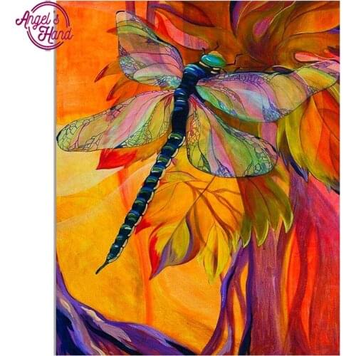 5D DIY Diamond embroidery Cartoon Full square Diamond mosaic animal full Diamond painting Cross stitch color dragonfly