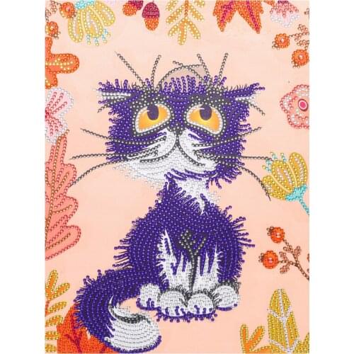 DIY Arrogant Cat 5D Special Shape Rhinestone Diamond Painting 30 x 40 cm