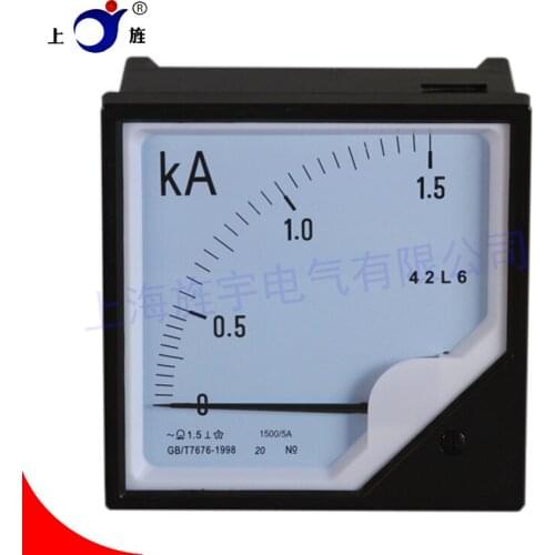 42L6 Ammeter AC 1500/5A 2500/5A 3000/5A Pointer 42L20 Through Meter 120mmX120mm Installed Meter voltmeter power meter
