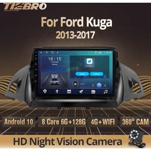 2DIN Android 10 Car Radio For Ford Kuga 2013-2017 GPS Navigation Stereo Receiver Car Multimedia Player DSP Auto Radio Car Video