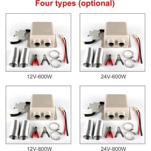 800W/600W 12V/24V Car Heater Car Glass Defroster Window Heater 2 Air Outlet Winter Warm Dryer Auto Heater Mist Eliminator