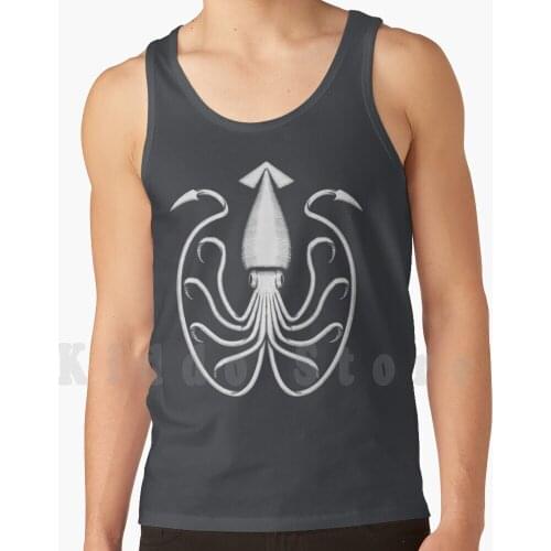 White Kraken tank tops vest sleeveless Kraken Octopus Squid Cephlapod Ocean Sea