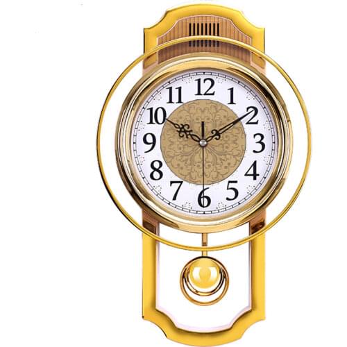 Large Vintage Pendulum Clock Wall Decor Shabby Chic Living Room Watch Mechanism Bedroom Silent Quartz Clocks Reloj Decor SC227