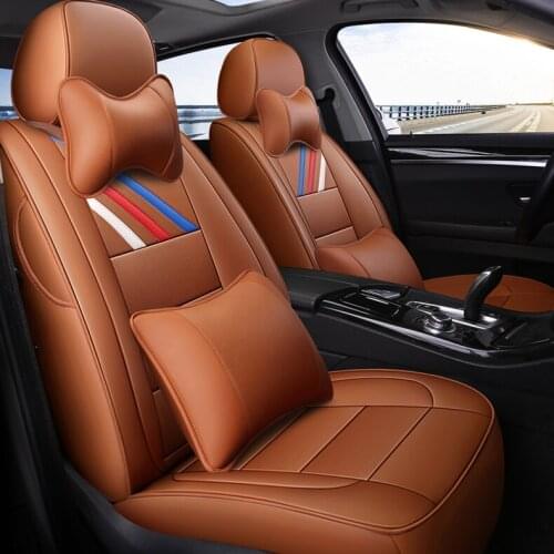 Custom cowhide 7 seats car seat cover for auto Volkswagen Sharan Multivan Caravelle Atlas All 3 rows car accessories car styling