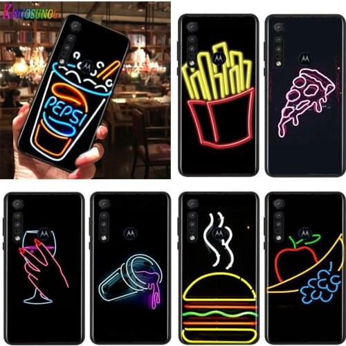 Fluorescent Food For Motorola One Marco Hyper Fusion Plus G9 G8 G 5G E7 E6 Edge Plus Play Power Lite Phone Case