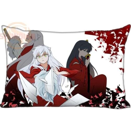 Hot sale Rectangle Pillowcase (two-sides) Custom Comfortable inuyasha pillow case Zippered Just Cover