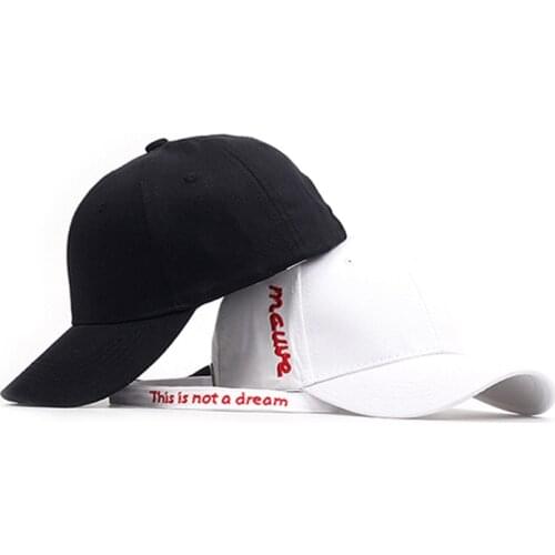 Personality Embroidered Letter Long Belt New Bent Eaves Baseball Hat Trendy Men Women Street Show Fashion Wild Casual Cap B42B