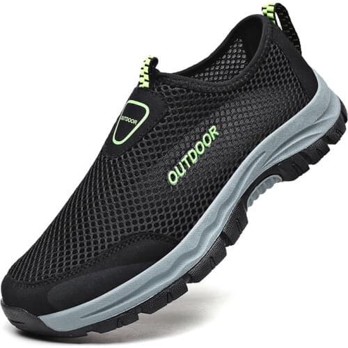 Mesh Men Casual Shoes Summer Outdoor Water Sneakers Men Trainers Non-slip Climbing Hiking Shoes Breathable Mens Treking Shoe
