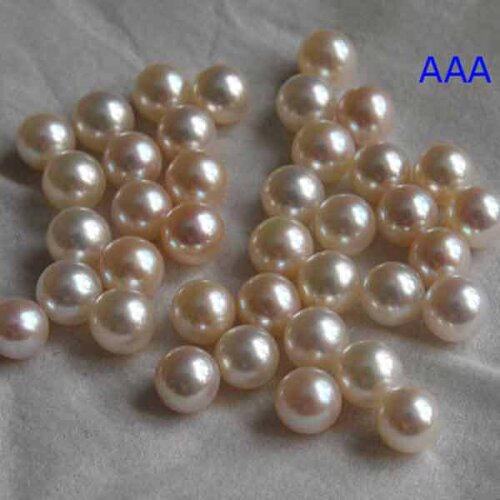 7-8mm AAA Round Half Drilled Natural Loose Freshwater Pearl
