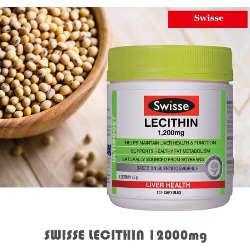 Australia Swisse Lecithin 150Caps Fat Breakdown Metabolism Digestive System Liver Health Healthy Brain Function Fish Oil Partner