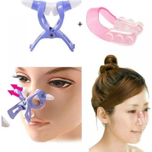Nose Up Shaping Shaper Lifting + Bridge Straightening Beauty Clip Clipper Set Women Girl Massager Nose Care Tools