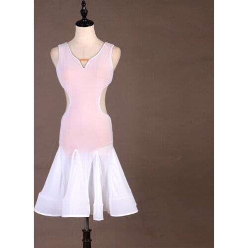 Black Pink Standard Latin Dance Dresses Women Sexy Fish Bone Skirt Girls Ballroom Salsa Competition Dresses Customized DL4556