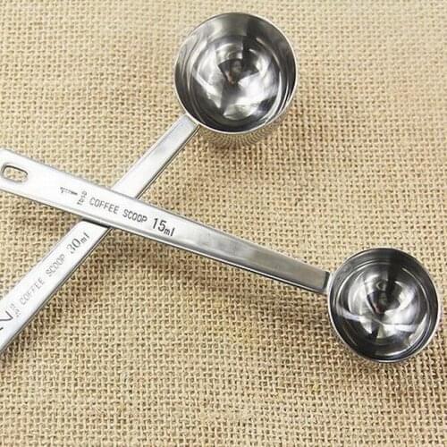 15ml/30ml Stainless steel coffee tea measuring spoon beans roasted kitchen volume metering fruit powder measuring spoon