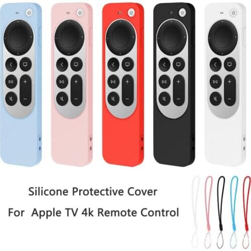Silicone Remote Protective Shell For Apple TV 4K Remote Control Anti-Slip Shockproof Soft Case Remote Protective Cover