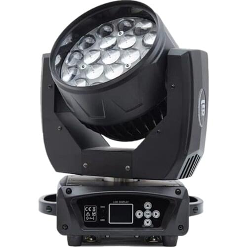 LED stage light zoom19x15w RGBW moving head light for dance party club disco DJ professional equipment