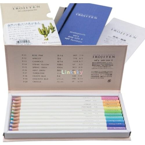 Tombow 51526 Irojiten Colored Pencil Dictionary Set, Woodlands, Set of 30. Crafted Wax-Based Colored Pencils with Enamel Finish