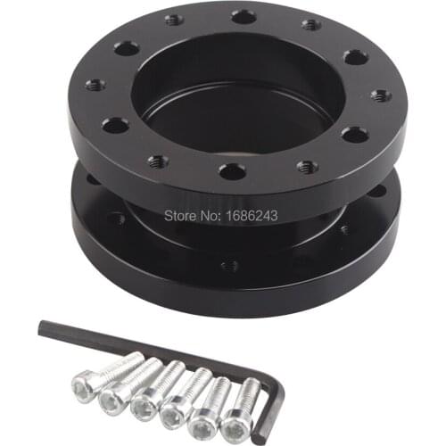 Universal Car Black 40mm Height Aluminium Steering Wheel Hub Adapter Spacer Kit New