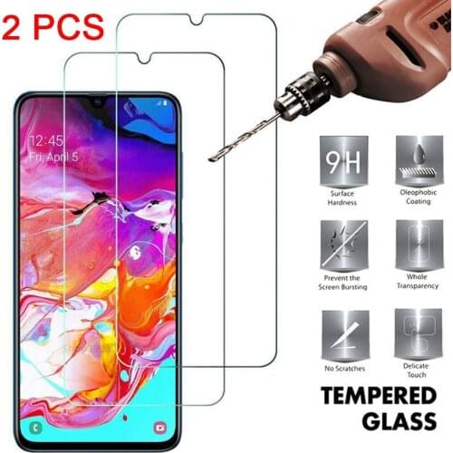 2PCS Tempered Glass For Samsung A50 A70 A30 A20S A 51 A 71 glass Screen Proetcor on Samsung Galaxy A 50 A 70 A20E A20 s 9H Glass