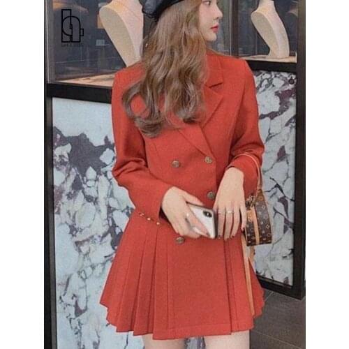 Luck A Fashion Hepburn Sexy Little Black Dress Women Business Suit French Style Double Breasted Office Lady Elegant Vestidos