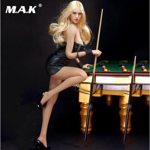 1/6 Scale Sexy Female Figure Accessory Strapless Leather Black Sling Dress Model for 12 inches Action Figure Body