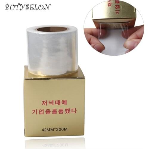 1pc 42*200 mm Disposable Eyebrow Tattoo Plastic Wrap Preservative Film,Make Up Supplies Wrap Cover Tape Roll