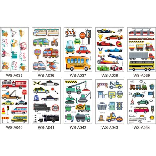 10 Sheets Kids Tattoo Sticker Animals Cartoon Tattoo for Kids Children Temporary Tattoo Sticker Waterproof Body Art