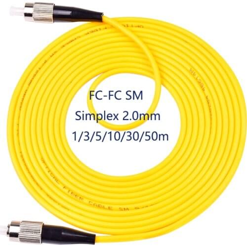 10Pcs/Pack FC/UPC-FC/UPC Singlemode SM Simplex Fiber Optical Jumper Fiber Optic Patch Cord 1m/3m/5m/10m/30m/50m