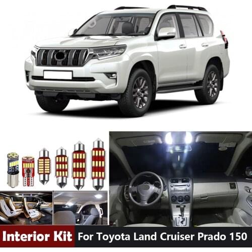 17pcs Canbus Car LED Interior Lights Package Kit For Toyota Land Cruiser Prado 150 2010-2019 Map Trunk Dome Lamp