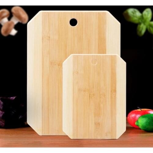 2PCS/Set Bamboo Kitchen Cutting Board Solid Fruit Chopping Board Bread Steak Cutting Trays