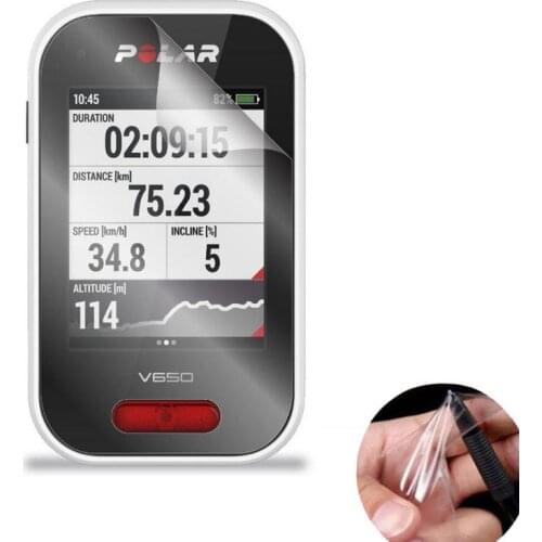 3pcs PET Clear Protective Film Guard For Polar V650 GPS Bike Cycling Computer Bycicle Riding Sport Screen Protector Full Cover