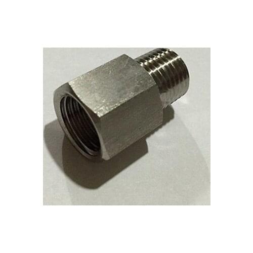304 Stainless Steel Pipe Fitting Connector Adapter M14x1.5mm Metric Female to 1/4" BSP Male Threaded Max Pressure 2.5 Mpa