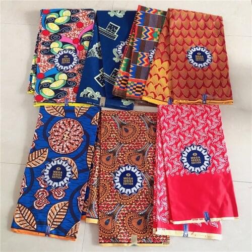 6 yard Ankara African Polyester Wax Prints FabricRWax African Fabric for Party Dress Craft sew on
