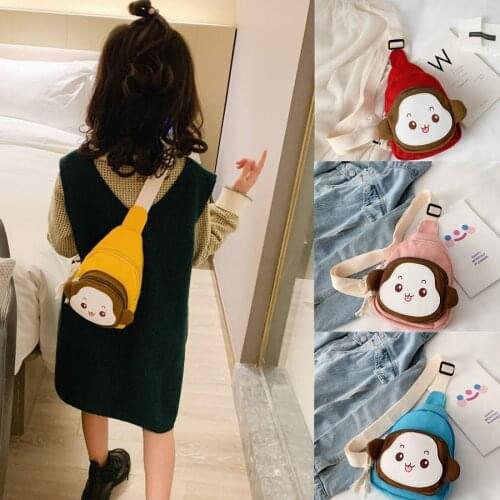 Kid Chest Bag Cute Girl Boy Cartoon Pattern Bag Children Belt Bag Money Pouch Baby Zipper Waist Pack Bum Bag