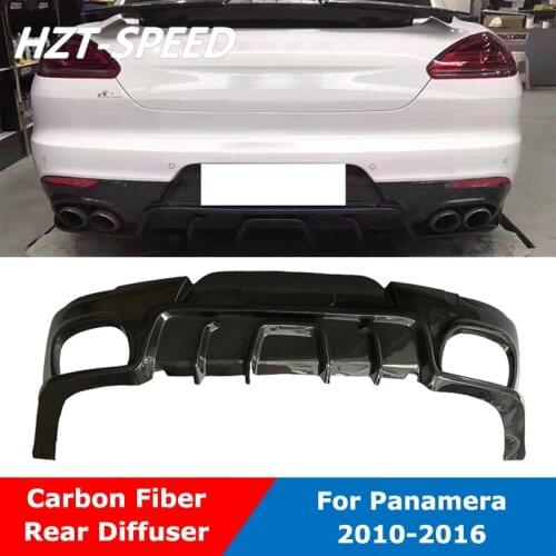 Carbon Fiber Lip Rear Bumper Diffuser For Porsche Panamera Modify Turbo Car Body Kit 2010-2016