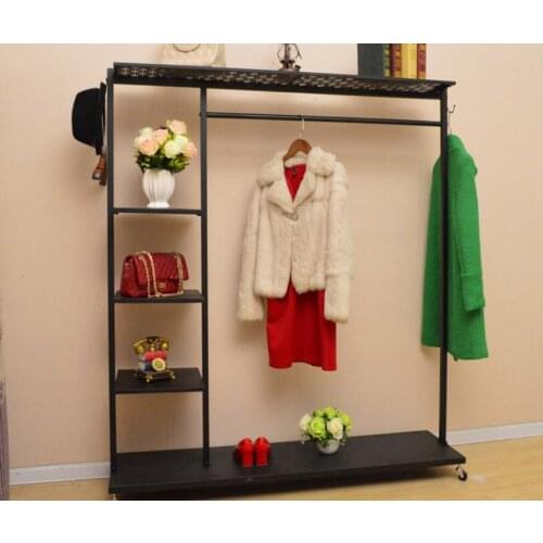 European iron art clothes rack simple modern clothes rack floor bedroom fashion creative clothing store clothes rack
