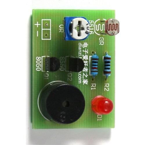 Photosensitive Sound Light Alarm DIY Kit Electronic Production Invention Assembly Sound and Light Sensor Module Device Suite