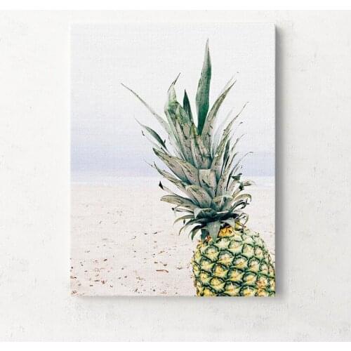 HAOCHU Summer Decoration Nordic background wall creative painting tropical plant pineapple decoration painting Puc Tube Packing