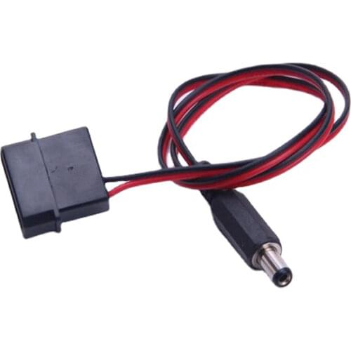 IDE Molex Male to DC 5.5mm x 2.1mm Male Converter Adapter Power Supply Cable 12V 18AWG Wire 50cm