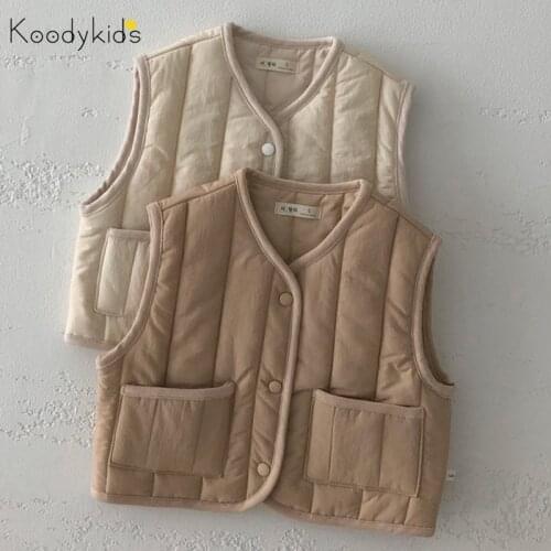 Koodykids 2021 Baby Girl Boy Autumn Coat Winter Vest For Baby Boy Infant Girl Toddler Boy Spring Top Vest Clothes