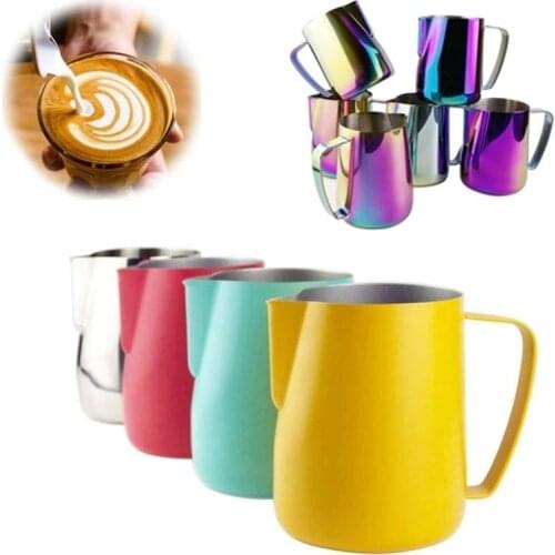 Stainless Espresso Steaming Pitcher 350/600ML Espresso Milk Frothing Pitcher Coffee Milk Frothing Pitcher Cup Coffee Jug Pull
