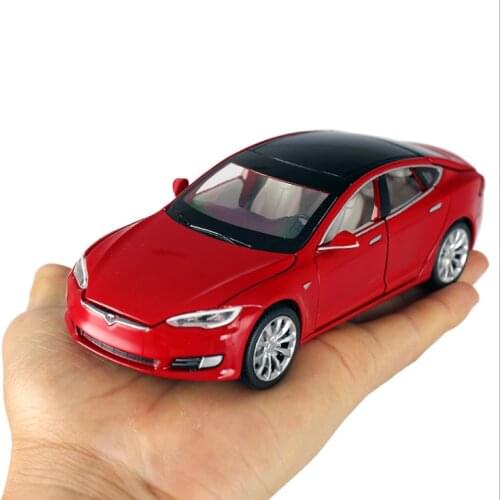New 1:32 Tesla MODEL S Alloy Car Model Diecasts & Toy Vehicles Toy Cars Kid Toys For Children Gifts Boy Toy red car