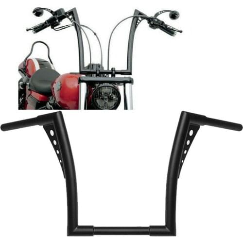 Motorcycle Black 10/12/14/16/18/20 inch Rise 1 1/4" Fat Rise Ape Hangers Handlebar For Harley Softail FLST FXST Sportster XL 883